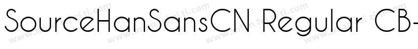 SourceHanSansCN Regular CB字体转换